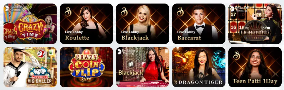 Jeux de casino en direct Hermes Casino