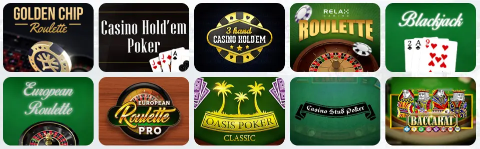 Jeux de table au HERMES CASINO